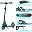 BELEEV Big Wheel Scooter mit LED Leuchtenden Lenksäule, Deck, Höhenverstellbar, ABEC-9, 200mm Räder,Federung,Tragegurt, Faltbare Cityroller Kinder ab 6 Jahre,Jugendliche,Erwachsene, Tretroller