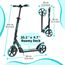 BELEEV Big Wheel Scooter mit LED Leuchtenden Lenksäule, Deck, Höhenverstellbar, ABEC-9, 200mm Räder,Federung,Tragegurt, Faltbare Cityroller Kinder ab 6 Jahre,Jugendliche,Erwachsene, Tretroller