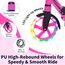 BELEEV Big Wheel Scooter mit LED Leuchtenden Lenksäule, Deck, Wheels, Höhenverstellbar, ABEC-9, 200mm Räder,Federung,Tragegurt, Faltbare Cityroller Kinder ab 6 Jahre,Jugendliche,Erwachsene, Tretroller
