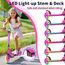 BELEEV Big Wheel Scooter mit LED Leuchtenden Lenksäule, Deck, Wheels, Höhenverstellbar, ABEC-9, 200mm Räder,Federung,Tragegurt, Faltbare Cityroller Kinder ab 6 Jahre,Jugendliche,Erwachsene, Tretroller