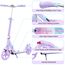 BELEEV Big Wheel Scooter mit LED Leuchtenden Lenksäule, Deck, Wheels, Höhenverstellbar, ABEC-9, 200mm Räder,Federung,Tragegurt, Faltbare Cityroller Kinder ab 6 Jahre,Jugendliche,Erwachsene, Tretroller