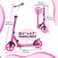 BELEEV Big Wheel Scooter mit LED Leuchtenden Lenksäule, Deck, Wheels, Höhenverstellbar, ABEC-9, 200mm Räder,Federung,Tragegurt, Faltbare Cityroller Kinder ab 6 Jahre,Jugendliche,Erwachsene, Tretroller