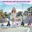 BELEEV Big Wheel Scooter mit LED Leuchtenden Lenksäule, Deck, Wheels, Höhenverstellbar, ABEC-9, 200mm Räder,Federung,Tragegurt, Faltbare Cityroller Kinder ab 6 Jahre,Jugendliche,Erwachsene, Tretroller