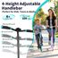BELEEV Big Wheel Scooter mit LED Leuchtenden Lenksäule, Deck, Höhenverstellbar, ABEC-9, 200mm Räder,Federung,Tragegurt, Faltbare Cityroller Kinder ab 6 Jahre,Jugendliche,Erwachsene, Tretroller