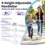 BELEEV Big Wheel Scooter mit LED Leuchtenden Lenksäule, Deck, Wheels, Höhenverstellbar, ABEC-9, 200mm Räder,Federung,Tragegurt, Faltbare Cityroller Kinder ab 6 Jahre,Jugendliche,Erwachsene, Tretroller