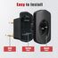 MCEVKELN Typ 2 Wandhalterung Ladekabel Wandhalter Wallbox Kabelhalter Typ 2 Steckerhalter Dock für EV Ladegerät IEC 62196-2 Holder Halterung Wallbox Zubehör - Schwarz