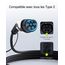 tomons Typ 2 Ladekabel, 22KW 7M 32A 3-Phasig,Elektroauto Typ 2 für EV/PHEV, Typ 2 auf Typ 2 EV mit Tragetasche und Mikrofasertuch für Model S/3/X/Y, ID.3, ID.4