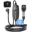 EVDANCE Typ 2 Ladekabel Schuko für Elektroauto 3,68kW[1-phasig, 6.1m, 6-16A] Ladekabel Elektroauto Typ 2 Schuko für Elektroauto & Hybrid(PHEV/EV) - Schwarz
