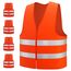 Brovamo Warnweste orange, warnwesten Auto 5er, Warnweste Auto, Warnweste Erwachsene Kinder, Sicherheitsweste Auto，für Auto, Motorrad, Fahrrad