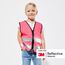 Salzmann 3M Warnweste für Kinder mit Reißverschluss | Hergestellt mit 3M Reflektierendem Material,Pink,M