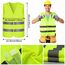 Gowkeey Warnwesten Auto 5 STK, Warnweste Pannenweste Warnwesten Neongelb Sicherheitsweste Westen Auto,Weste Neongelb Reflektierend High Visibility Vest für Autofahrern Fahrern Arbeitskräften