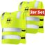 Prowiste 2er Kinder Warnweste Set Gelb - ???????????????????? ???????????????????????????????? - Universal Größe 2-12 Jahren - Geprüfte EN 1150:1999 Zertifizierung