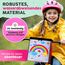 Lenkertasche Fahrrad Kinder - Regenbogen Pink - Fahrradtasche Lenker, Fahrradkorb Kinder Vorne, Korb Laufrad, Fahrradkorb Kinderfahrrad - wasserabweisend, universell passend