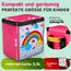 Lenkertasche Fahrrad Kinder - Regenbogen Pink - Fahrradtasche Lenker, Fahrradkorb Kinder Vorne, Korb Laufrad, Fahrradkorb Kinderfahrrad - wasserabweisend, universell passend