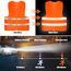 AYBUY Warnwesten Auto, 4 Stück Orange Sicherheitsweste, Reflektierende Warnwesten, für Erwachsene und Kinder 360° Reflektierend mit Reflektorstreifen, für Nacht, Bauarbeiter, Autofahrern Fahrern