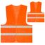 AYBUY Warnwesten Auto, 2 Stück Orange Sicherheitsweste, Reflektierende Warnwesten, für Erwachsene und Kinder 360° Reflektierend mit Reflektorstreifen, für Nacht, Bauarbeiter, Autofahrern Fahrern
