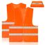 AYBUY Warnwesten Auto, 2 Stück Orange Sicherheitsweste, Reflektierende Warnwesten, für Erwachsene und Kinder 360° Reflektierend mit Reflektorstreifen, für Nacht, Bauarbeiter, Autofahrern Fahrern