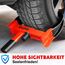 Tevlaphee Radkralle Parkkralle mit Sicherheitsschloss und 3 Schlüsseln für PKW Wohnwagen Anhänger - Reifenbreite 19-30cm - Felgenkralle Reifenkralle Wegfahrsperre Diebstahlsicherung (Schwarz & Rot)