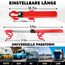 Tevlaphee Lenkradkralle, Lenkradschloss für Auto, Diebstahlsicherung auto, Strapazierfähig, Universelle Passform, PVC-Schutz, Verstellbar für Autos, SUVs, Wohnmobil, Wohnwagen, 3 Schlüssel(Rot)