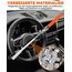 Tevlaphee Lenkradkralle, Lenkradschloss für Auto, Auto Diebstahlsicherung, Lenkradsperre Wohnmobil, Auto-Kralle als Wegfahrsperre, Universal(Orange)