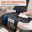 LIONSTRONG® Kindersitzunterlage Autositzschoner [ISOFIX GEEIGNET] - wasserabweisender Polyester Stoff schwarz - Sitzschutz Sitzschoner Auto Kindersitz - universell kompatibel (Schwarz)
