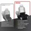PROTEX Kindersitzunterlage [Testsieger 2025] ISOFIX-geeignet | Wasserabweisender Polyester Stoff mit gepolsteter Sitzfläche | S