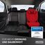 PROTEX Kindersitzunterlage [Testsieger 2025] ISOFIX-geeignet | Wasserabweisender Polyester Stoff mit gepolsteter Sitzfläche | S