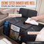 LIONSTRONG® Kindersitzunterlage - EXTRA Schutz [ISOFIX GEEIGNET] - wasserabweisender Autositzschoner Polyester Stoff - Sitzschutz Sitzschoner Auto Kindersitz - universell kompatibel - Schwarz klein