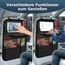 Oneyus Auto Organizer, 2 Stück Autositz Organizer Große Rückenlehnenschutz Auto Kinder Multifunktional Wasserdicht Rücksitz Organizer mit Klapptisch,Tablet Tasche und Viele Taschen-Schwarz