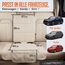 LIONSTRONG® Kindersitzunterlage - EXTRA Schutz [ISOFIX GEEIGNET] - wasserabweisender Autositzschoner Polyester Stoff - Sitzschutz Sitzschoner Auto Kindersitz - universell kompatibel - Creme