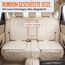 LIONSTRONG® Kindersitzunterlage - EXTRA Schutz [ISOFIX GEEIGNET] - wasserabweisender Autositzschoner Polyester Stoff - Sitzschutz Sitzschoner Auto Kindersitz - universell kompatibel - Creme