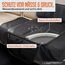 LIONSTRONG® Kindersitzunterlage - EXTRA Schutz [ISOFIX GEEIGNET] - wasserabweisender Autositzschoner Polyester Stoff - Sitzschutz Sitzschoner Auto Kindersitz - universell kompatibel - Schwarz klein
