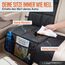 LIONSTRONG® Kindersitzunterlage - EXTRA Schutz [ISOFIX GEEIGNET] - wasserabweisender Autositzschoner Polyester Stoff - Sitzschutz Sitzschoner Auto Kindersitz - universell kompatibel - Schwarz 2 Stück