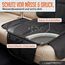 LIONSTRONG® Kindersitzunterlage Autositzschoner [ISOFIX GEEIGNET] - wasserabweisender Polyester Stoff schwarz - Sitzschutz Sitzschoner Auto Kindersitz - universell kompatibel - Schwarz, 2 Stück