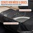 LIONSTRONG® Kindersitzunterlage - EXTRA Schutz [ISOFIX GEEIGNET] - wasserabweisender Autositzschoner Polyester Stoff - Sitzschutz Sitzschoner Auto Kindersitz - universell kompatibel - Schwarz 2 Stück