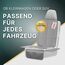 PROTEX© Kindersitzunterlage - ISOFIX-geeignet, Anti-RUTSCH-Unterfläche | Wasserabweisender & besonders hochwertiger 600D Stoff mit gepolsteter Sitzfläche (L, 2er Set), (grau)