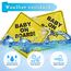 cobee Baby an Bord Auto Warnschilder, 2 Stück 12,7 x 12,7 cm Sicherheits Autoschild mit doppelten Saugnäpfen Baby im Auto Aufkleber für Autofenster wiederverwendbar Baby an Bord Aufkleber (Stil D)