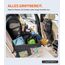 LIONSTRONG® Auto Organizer [EXTREM STABIL DURCH KUNSTSTOFFPLATTEN] - Universeller Rückbank Organizer für den Rücksitz & Beifahrersitz - Ideal für den Urlaub, viel Platz für Spielzeug - Wasserabweisend