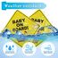 Cobee Baby an Bord Auto Warnschilder, 2 Stück 12,7 x 12,7 cm Sicherheits Autoschild Mit Doppelten Saugnäpfen, Wiederverwendbarer Aufkleber für Autofenster (Stil E)