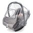 Universal Komfort Regenschutz für Babyschale (z.B. Maxi-Cosi/Cybex/Römer) - gute Luftzirkulation, verschließbares Kontakt-Fenster, Eingriffsöffnung für Tragegriff, PVC-frei (Packung mit 2)