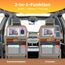 Oneyus Auto Organizer, 2 Stück Autositz Organizer Große Rückenlehnenschutz Auto Kinder Multifunktional Wasserdicht Rücksitz Organizer mit Klapptisch,Tablet Tasche und Viele Taschen-Grau Orange