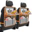 Oneyus Auto Organizer, 2 Stück Autositz Organizer Große Rückenlehnenschutz Auto Kinder Multifunktional Wasserdicht Rücksitz Organizer mit Klapptisch,Tablet Tasche und Viele Taschen-Grau Orange