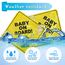 Cobee Baby an Bord Auto Warnschilder, 2 Stück 12,7 x 12,7 cm Sicherheits Autoschild Mit Doppelten Saugnäpfen, Wiederverwendbarer Aufkleber für Autofenster (Stil C)