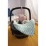 LÄSSIG Baby Strickdecke für Autositz Autositzdecke Einschlagdecke Babyschale 100% Bio-Baumwolle GOTS light mint