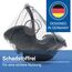 Zamboo Premium Regenschutz Babyschale mit großem Reißverschluss Fenster (z.B. passend für Maxi-Cosi, Cybex, Römer), Universal Regenverdeck für idealen Schutz und schnellen Kontakt - Transparent