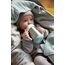 LÄSSIG Baby Strickdecke für Autositz Autositzdecke Einschlagdecke Babyschale 100% Bio-Baumwolle GOTS light mint