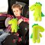 Alaoo Gurtpolster für Kinder, Dinosaurier Gurtpolster Auto, Autogurt Polster Schlafkissen, Nackenkissen, Nackenhörnchen, Sicherheitsgurt Auto sitz Kopfkissen für Komfort Reisen Mädchen Jungen