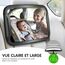 Vinabo Baby-Autospiegel, Bruchsicherer Babyspiegel, um 360° Verstellbarer Autospiegel, Baby-Rücksitzspiege - Geeignet für Allerlei Kopfstützen (Packung mit 5)