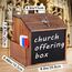 AZEAM HöLzerne Vorschlagsbox Wood Suggestion Box Mit Schloss And Lock,Wooden Tip Briefkasten Holz Wahlurne Donation Boxes,Kummerkasten Spendenbox Holz Countertop Wall Mounted With Chalkboard