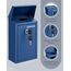 Uniclife Schlüsselbox für Außenbereich Metall Spendenbox mit Zahlenschloss Sicherer Briefkasten mit Einwurfschlitz Stahl Geldbox für Zuhause Büro Gewerbe Blau